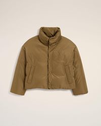 Ami Paris - Doudoune Verte Ami De Coeur En Taffetas - Lyst