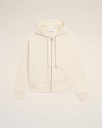 Ami Paris - Cotton Embossed Ami De Coeur Zipped Hoodie - Lyst