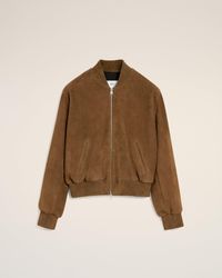 Ami Paris - Leather Zipped Jacket - Lyst