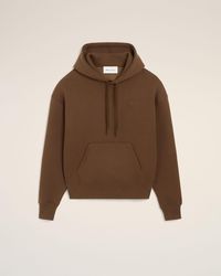 Ami Paris - Cotton Hoodie With Embossed Ami De Coeur - Lyst