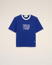 Ami Paris - Printed Cotton "Thank You For Being A Friend" T-Shirt - Lyst