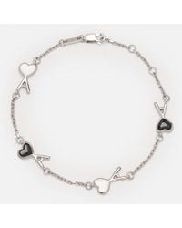 Ami Paris - Brass Bracelet With Hammered Ami De Coeur - Lyst