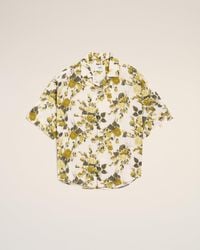 Ami Paris - Flower Printed Short Sleeved Ami Camp Shirt - Lyst