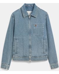 Ami Paris - Cotton Contrasted Zipped Jacket With Ami De Coeur - Lyst