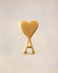 Ami Paris - Brass Ami De Coeur Studs - Lyst