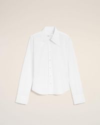Ami Paris - Blended Silk Sharp Collar Adjusted Shirt - Lyst