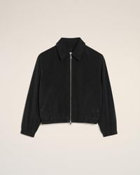 Ami Paris - Cotton Ami De Coeur Padded Zipped Jacket - Lyst