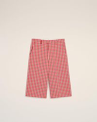 Ami Paris - Plaid Wool Wide Bermuda - Lyst