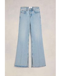 Ami Paris - Slitted Flare Fit Jeans - Lyst