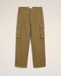 Ami Paris - Cargo-Hose Aus Grüner Baumwolle Grün - Lyst