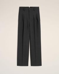 Ami Paris - High-Waisted Carrot-Fit Wool Trousers - Lyst