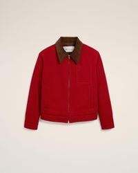 Ami Paris - Cotton Zipped Jacket With Ami De Coeur - Lyst