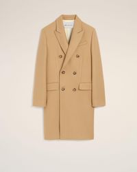 Ami Paris - Double Breasted Wool Coat - Lyst