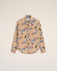 Ami Paris - Cotton Horse Printed Boxy Shirt - Lyst
