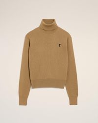 Ami Paris - Wool Ami De Coeur Turtle Neck Sweater - Lyst