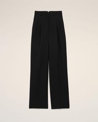 Ami Paris - New Wool High Waist Wide Trousers - Lyst