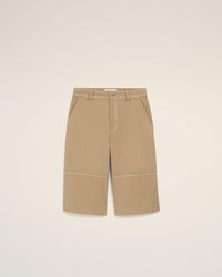 Ami Paris - Cotton Worker Bermuda Shorts - Lyst