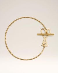 Ami Paris - Brass Chain Bracelet With Ami De Coeur - Lyst