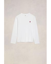 Ami Paris - Long Sleeve Ami De Coeur T-shirt - Lyst
