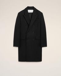 Ami Paris - Double Breasted Wool Coat - Lyst