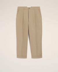 Ami Paris - Cotton Carrot Oversized Trousers - Lyst