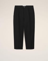 Ami Paris - Cotton Carrot Oversized Trousers - Lyst