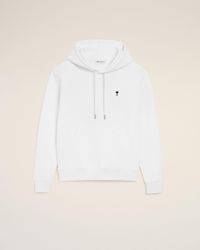Ami Paris - Cotton Hoodie With Ami De Coeur - Lyst