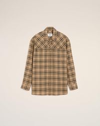 Ami Paris - Wool Checked Lumberjack Shirt - Lyst