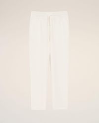 Ami Paris - Blended Linen Elasticated Waist Trousers - Lyst