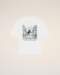 Ami Paris - Cotton T-Shirt With "Place Des Victoires" Print - Lyst