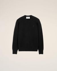 Ami Paris - Crewneck Wool Sweater With Ami De Coeur - Lyst