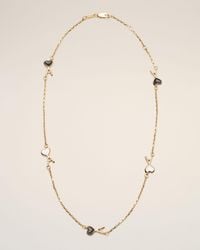 Ami Paris - Brass Necklace With Hammered Ami De Coeur - Lyst