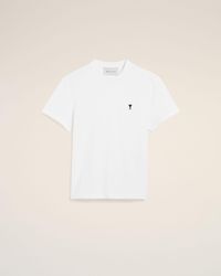 Ami Paris - Cotton T-Shirt With Ami De Coeur - Lyst