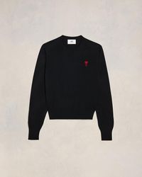 Ami Paris - Ami De Coeur Wool Regular Jumper - Lyst