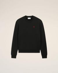 Ami Paris - Signature Monogram Cotton Sweatshirt - Lyst