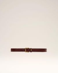 Ami Paris - Crocodile Cow Leather Paris Paris Belt 25 Mm - Lyst