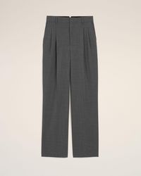 Ami Paris - High-Waisted Wide-Leg Wool Trousers - Lyst