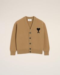 Ami Paris - Wool Ami De Coeur Cardigan - Lyst