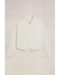 Ami Paris - Cropped Ami De Coeur Shirt - Lyst