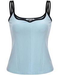 Amy Lynn Olivia Fitted Strap Top - Blue