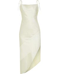 Amy Lynn Gracie Cream Satin Slip Dress - White