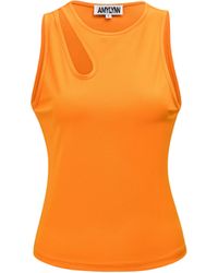 Amy Lynn Blake Cut-out Orange Vest