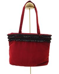 Chantal Thomass Red Velvet And Lace Shoulder Bag