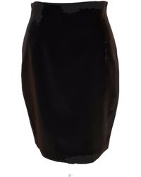 Chantal Thomass Black Velvet Pencil Skirt
