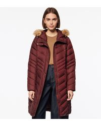 Andrew Marc Miranda Chevron Quilted Down Jacket - Red