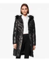 Andrew Marc Ventura Asymmetrical Quilted Synthetic Down Coat - Black