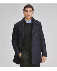 Andrew Marc Burnett Classic Wool Peacoat - Multicolour
