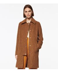 Andrew Marc Shiloh Tweed Wool Car Coat - Brown