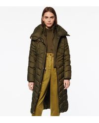 Andrew Marc Merlette Chevron Quilted Long-line Puffer - Green