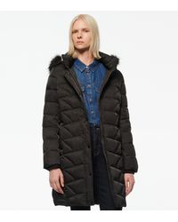 Andrew Marc Medina Hexagon Quilted Down Coat - Black